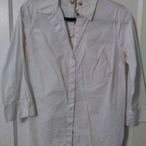 White and Gold button up